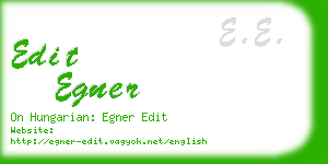 edit egner business card